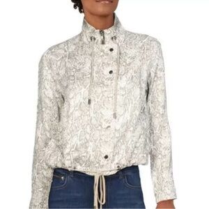 NWT RAILS women jacket sand snake skin tan lyocell M $299